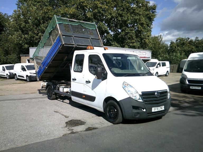 Vauxhall Movano 7 SEAT CREW TIPPER,2016,16 REG,WHITE,ONLY 119k,VERY CLEAN VAN