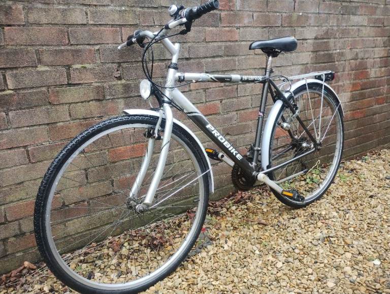 Men's hybrid bike with full mudguard back carrier "PROBIKE HYBRID BIKE "