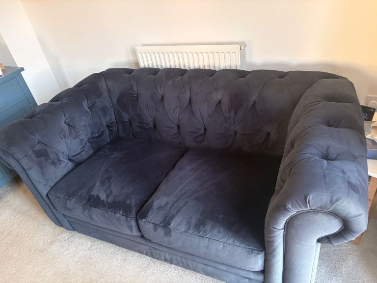 Blue 2 seater sofa 
