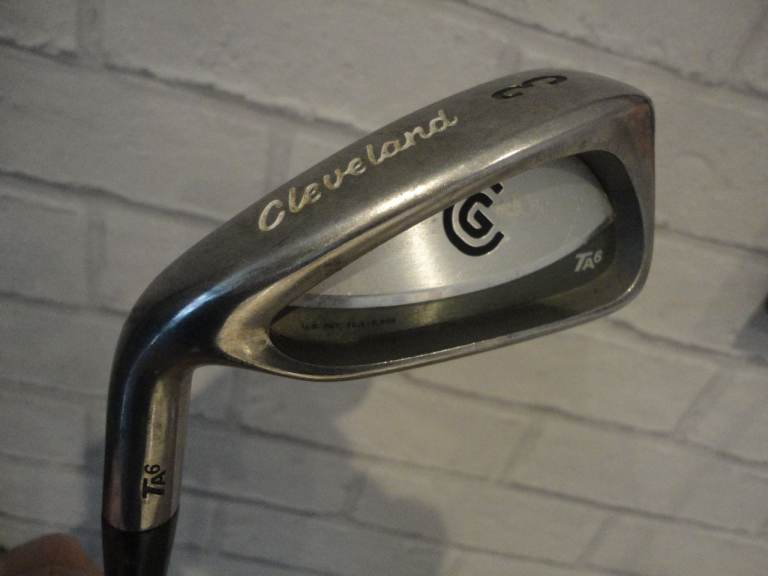 Golf clubs cleveland TA6 left handed irons set , 3,4,5,6,7,8,9,P and S , reg flex steel shafts 