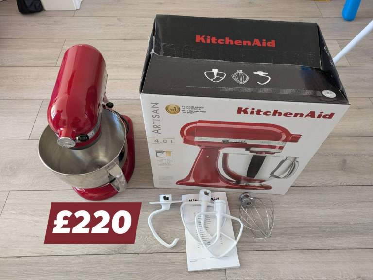 KitchenAid Artisan Stand Mixer – Red, As Good As New