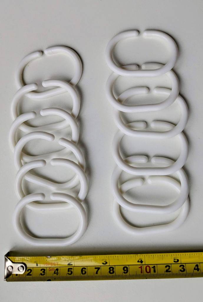 Croydex C Type Shower Curtain Rings