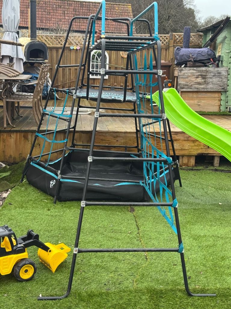 TP Explorer climbing frame set plus slide monkey bridge,den sandpit