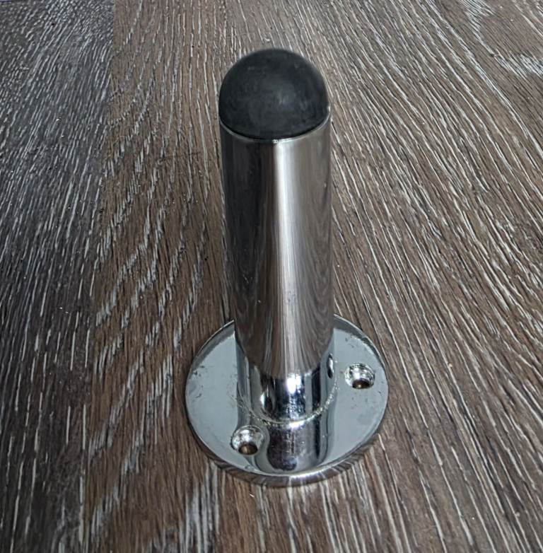 Door stop polished chrome 65mm
