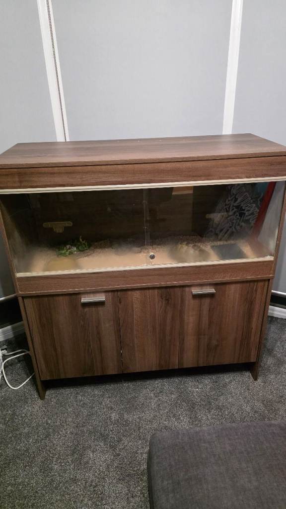 Vivarium plus cabinet and extras.