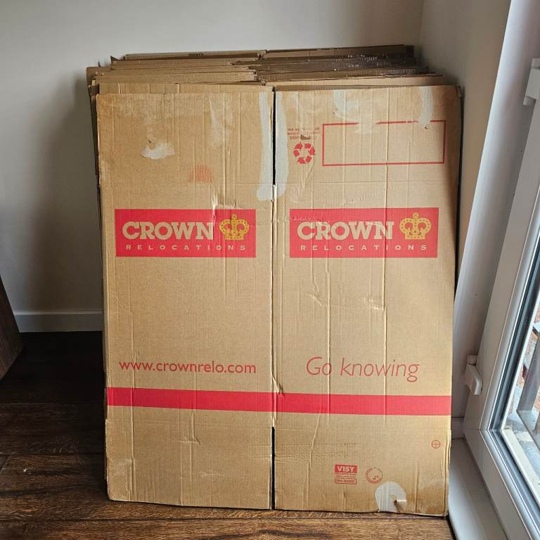 Boxes and packing paper