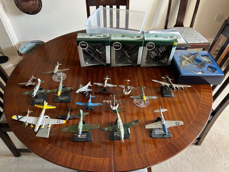 War Plane Model Collection with Stands
