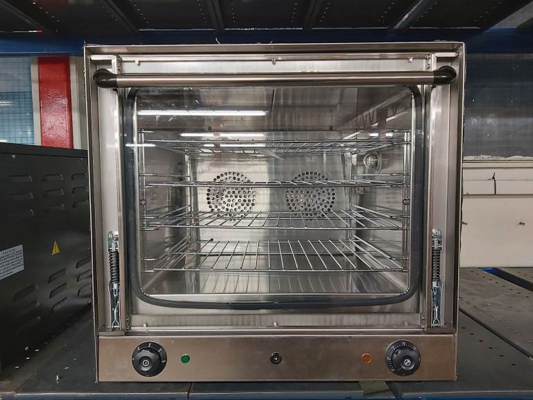 ELECTRIC COMMERCIAL CONVECTION OVEN BAKING STAINLESS STEEL FAN WITH 4 SHELVES