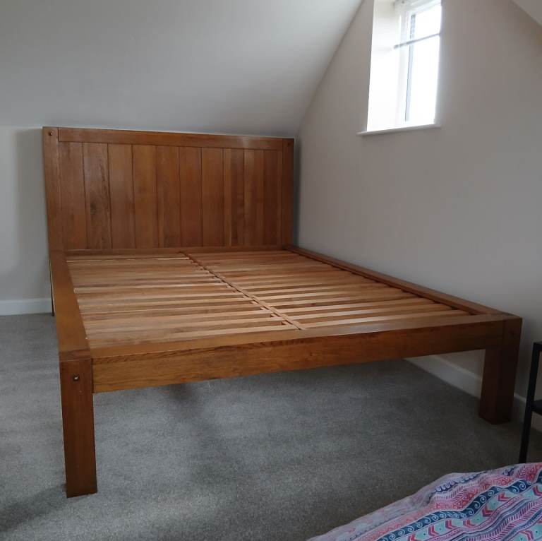 Oak Furnitureland Solid Oak Double Bed Frame