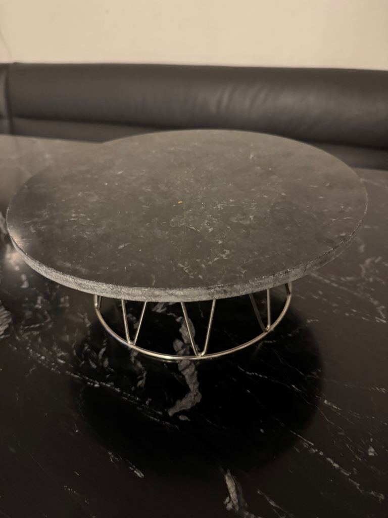 Ikea black marble cake stand 