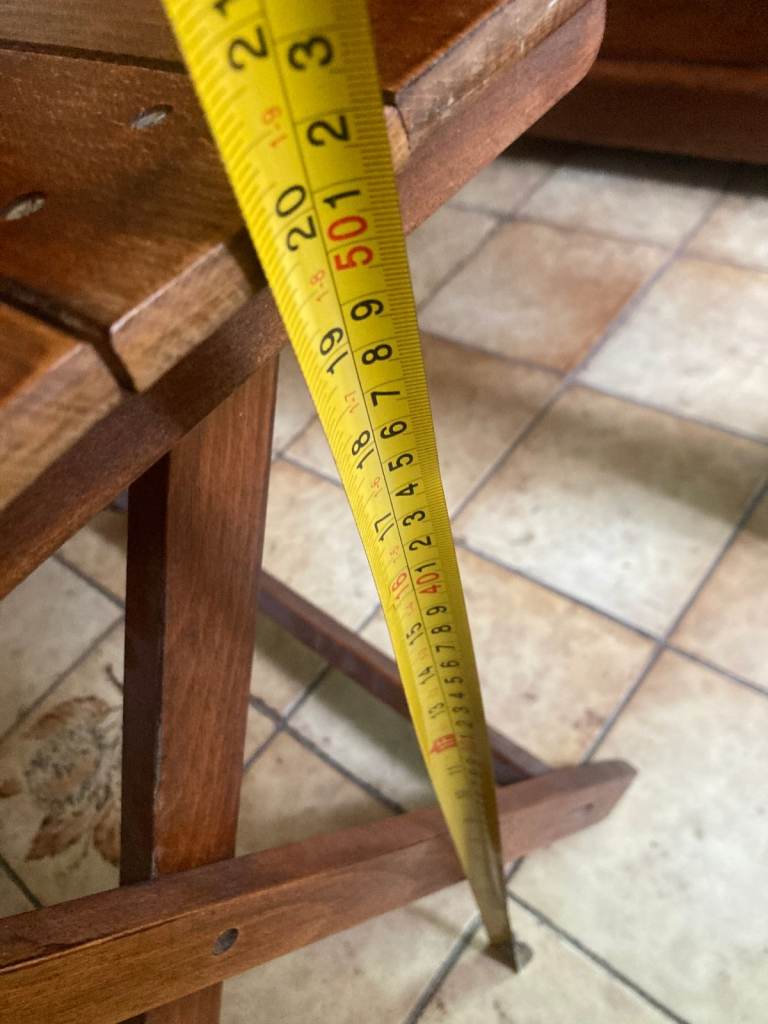 Vintage slatted folding occasional table - Reasonable offers accepted  