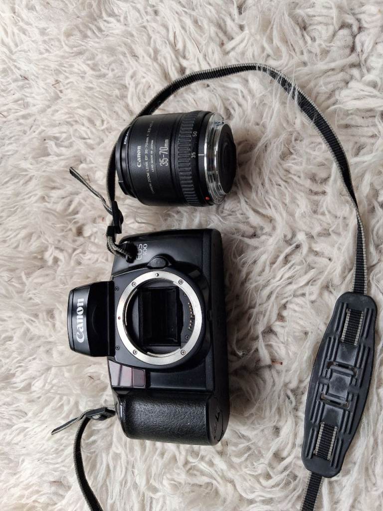 Canon Film Camera with 35-70mm Lens and Strap