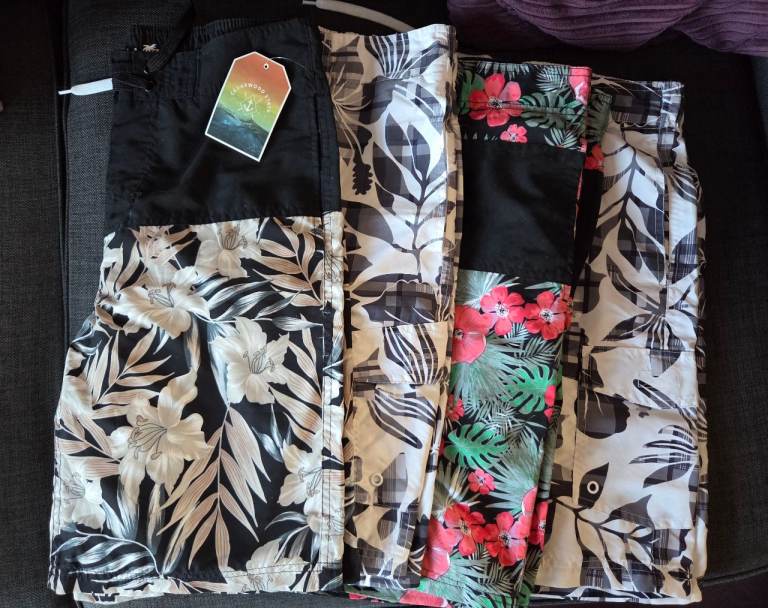 Four Pairs of Swim/Beach Shorts - Size Small *One pair BNWT*