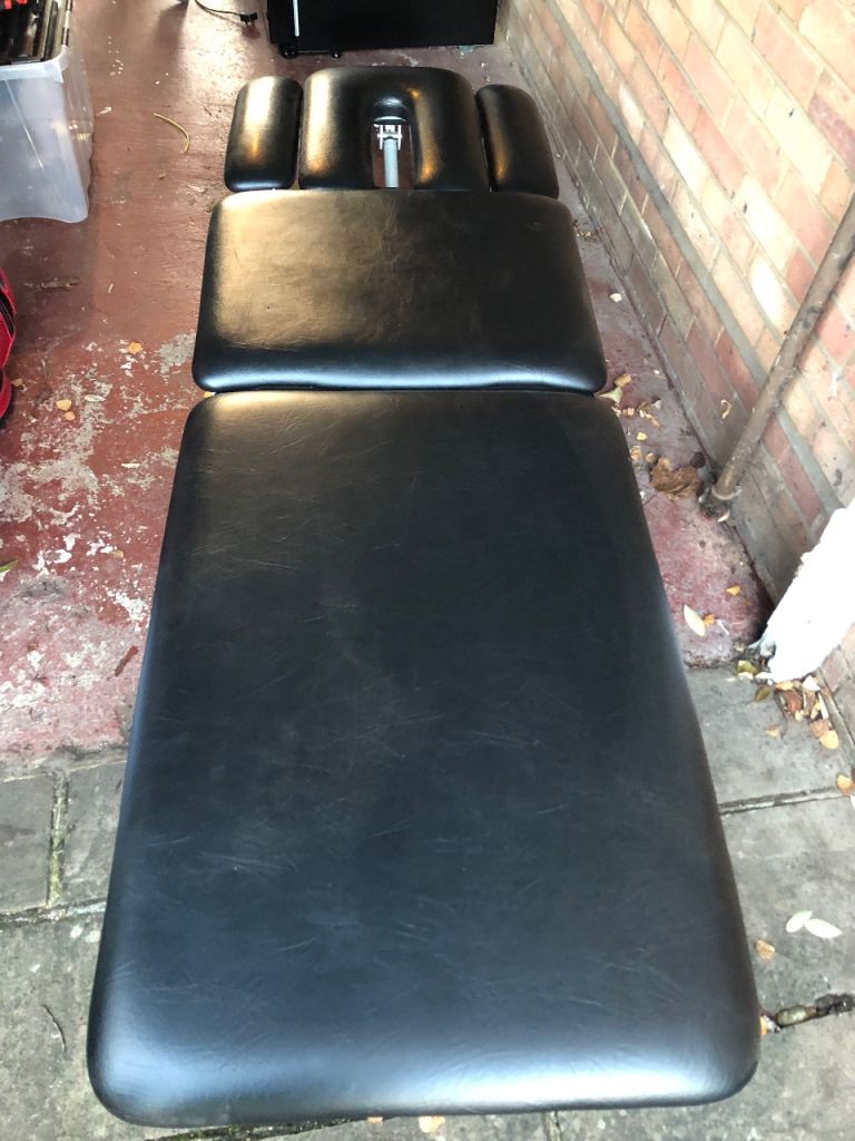 Akron 2 part hydraulic massage/physio couch 