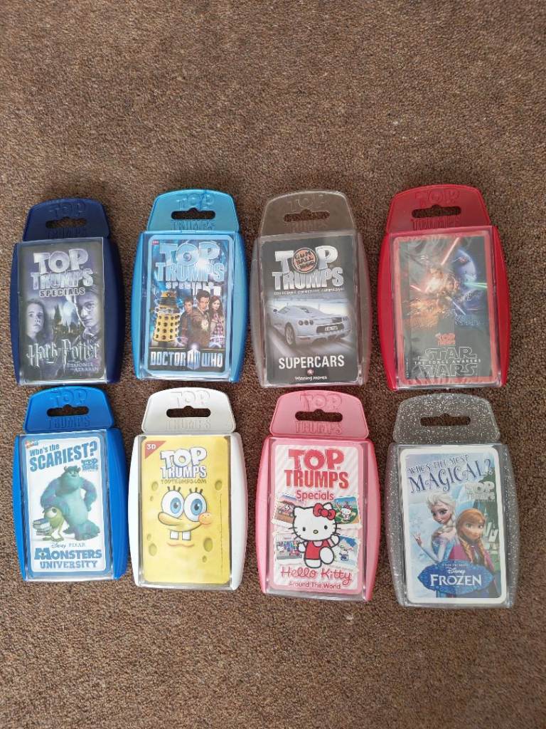8 x  packs of Top Trumps. 