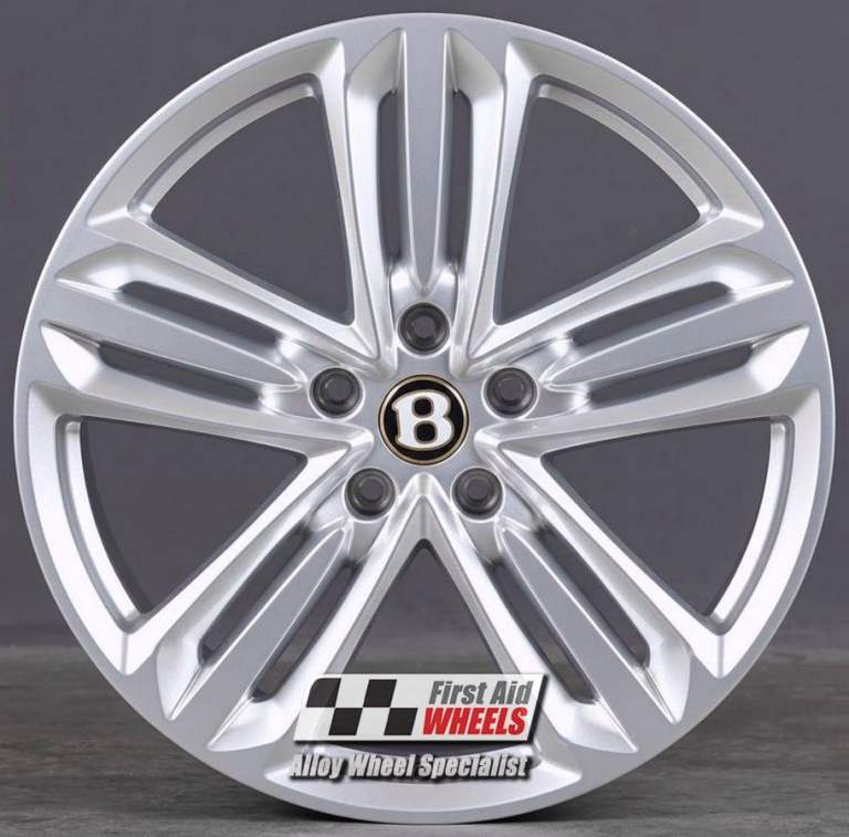 R653S Swap BENTLEY CONTINENTAL GT mk3 4x 21'' GENUINE SILVER REFURBISHED ALLOY WHEELS