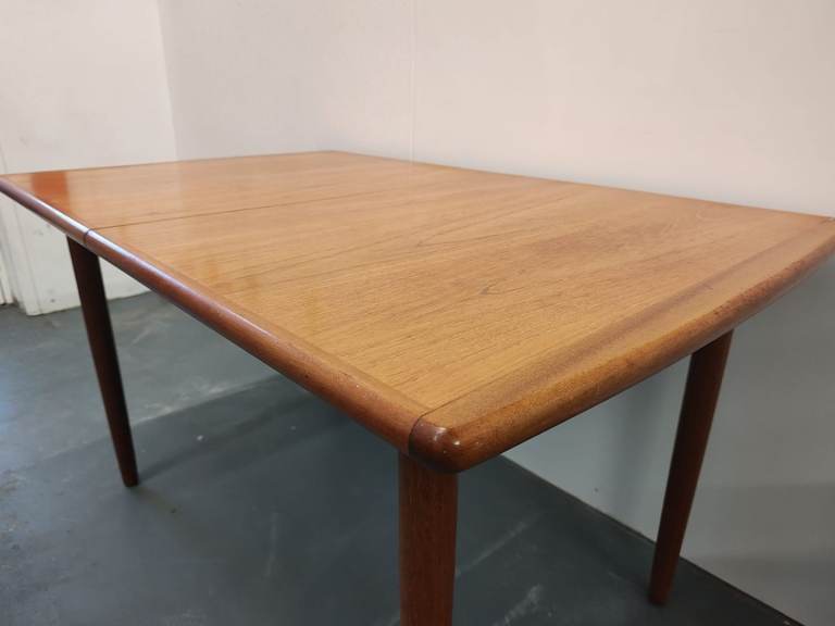 Vintage mid century teak extendable dining table