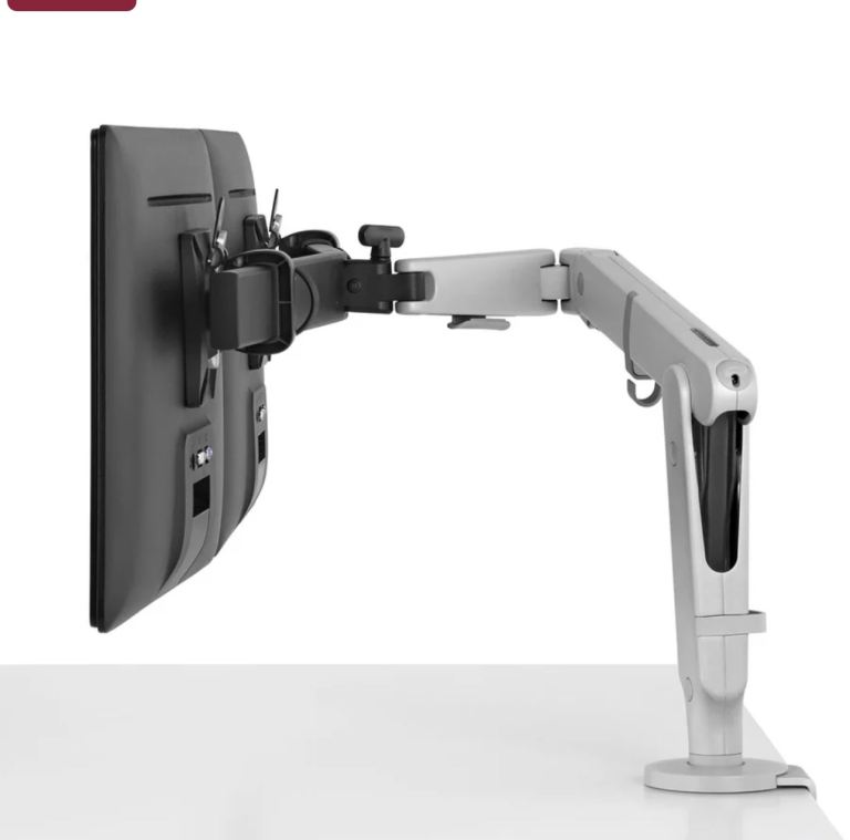 Ollin Dual Monitor Arm Silver