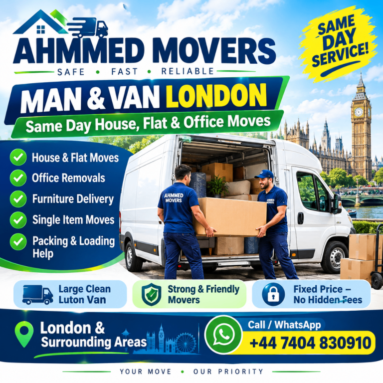 Man and Van Removals London | House Moves | Office Moves | Call Now