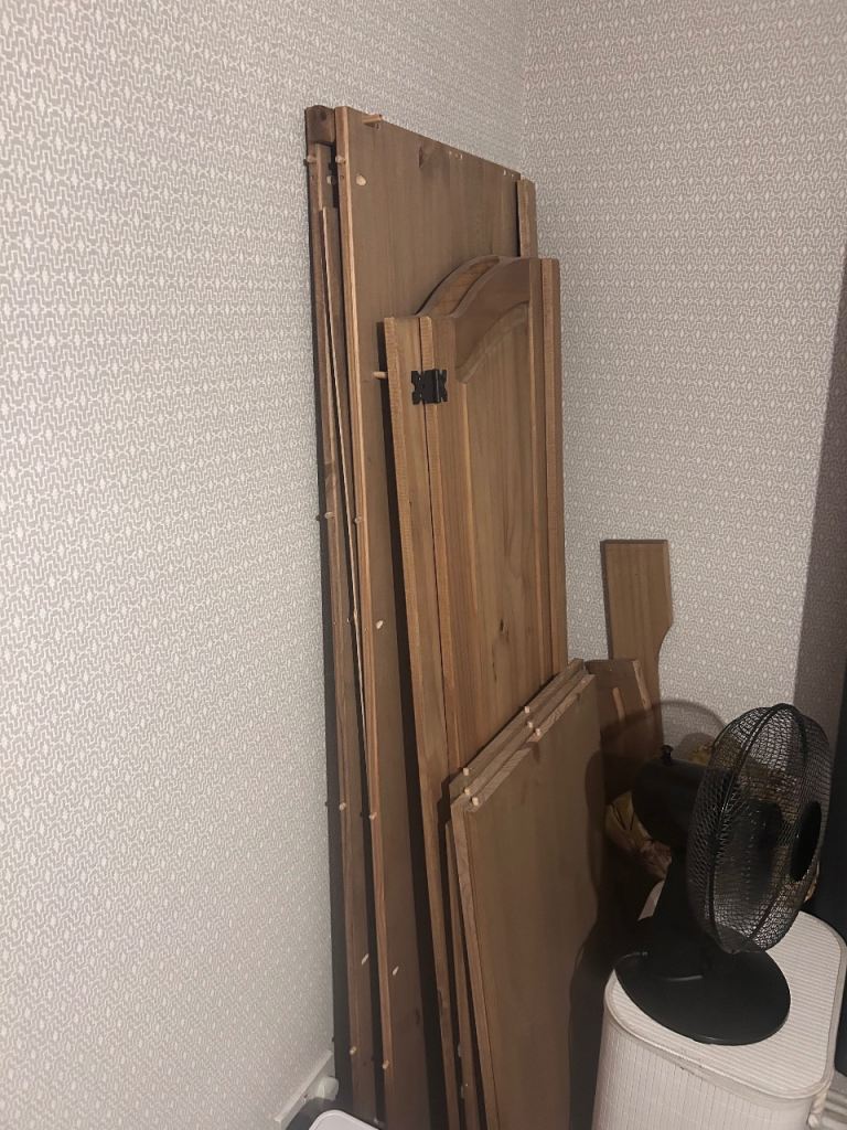 Wooden wardrobe. 