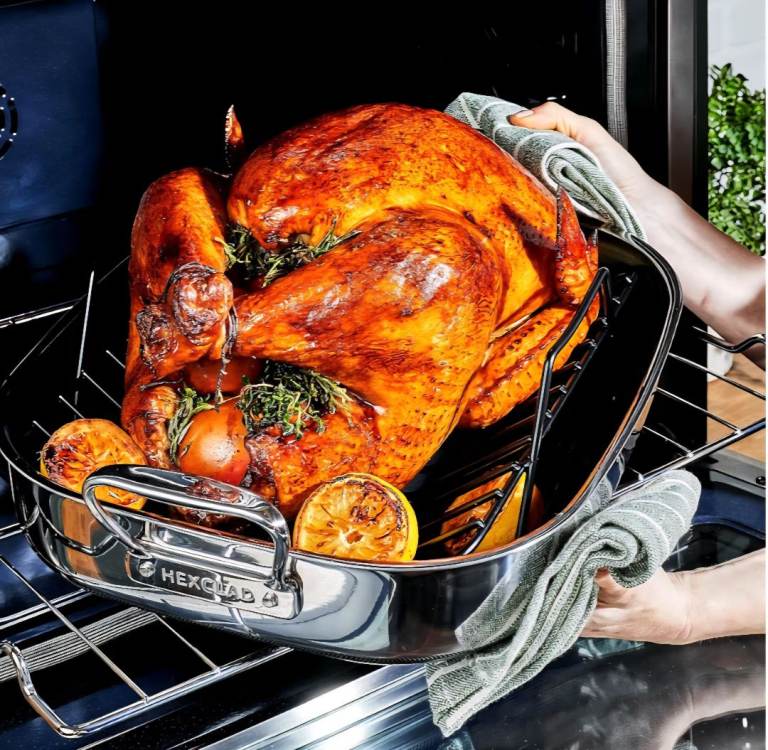 Brand new Hexclad XL roasting tin with rack RRP £189