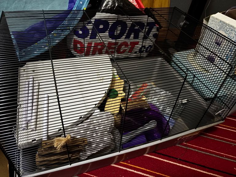 Large hamster cage with accessories 