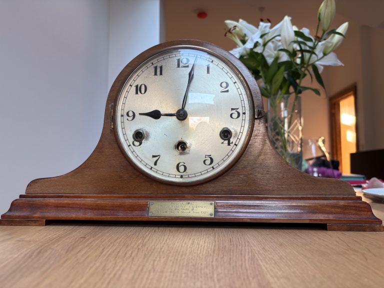 Beautiful clock presented as a gift in 1929