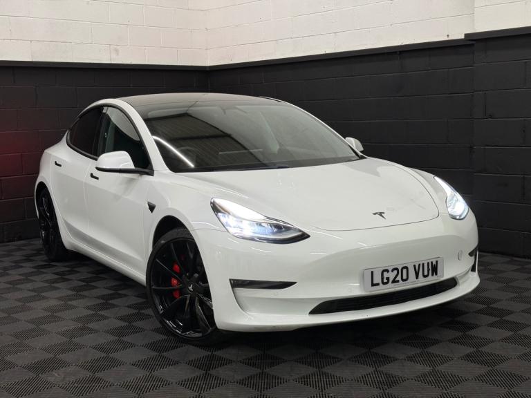 2020 20 TESLA MODEL 3 PERFORMANCE DUAL MOTOR 4WDE 449BHP ELECTRIC WHITE EURO 6