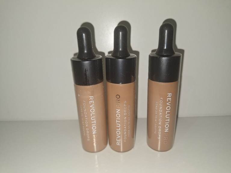 Revolution Pro Full Cover Camouflage Concealer and the Revolution Pro Foundation Drops x3