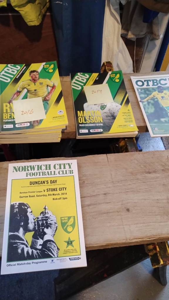 Norwich city football programmes 
