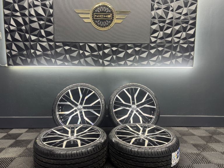 19” inch NEW vw santiago’s alloys wheels 5x112 golf r gtd gti caddy scirocco 