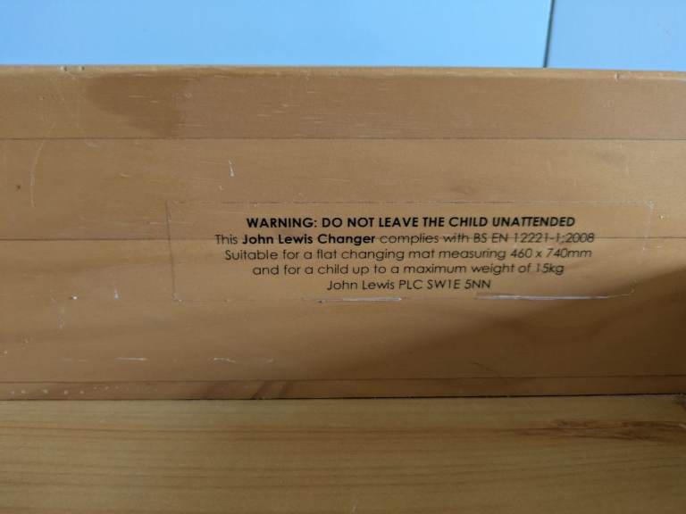 Changing table (wooden)