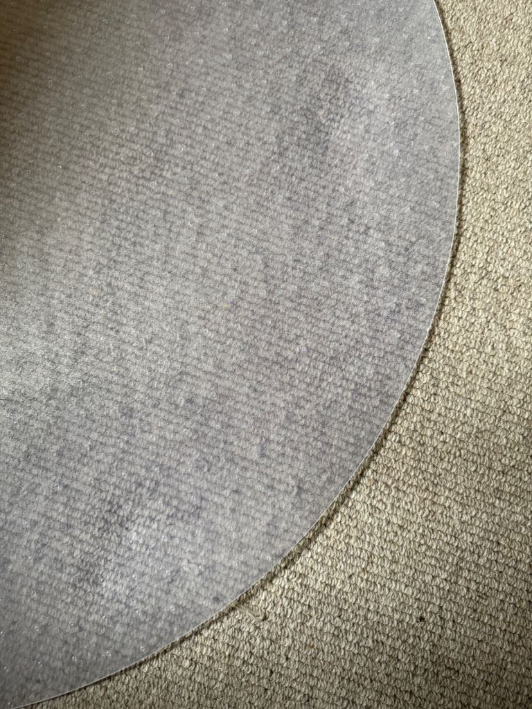 WASJOYE 90cm Round Transparent Desk Mat For Carpet