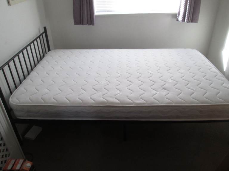 Small Double bed frame and mattress (4 foot)