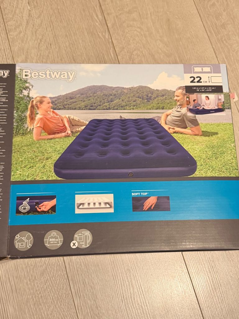 Bestway double air bed mattress bedroom camping temporary guest bed 