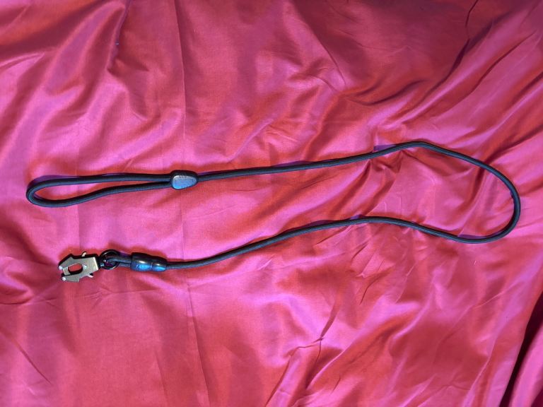 Good quality nylon dog lead with frog clip 