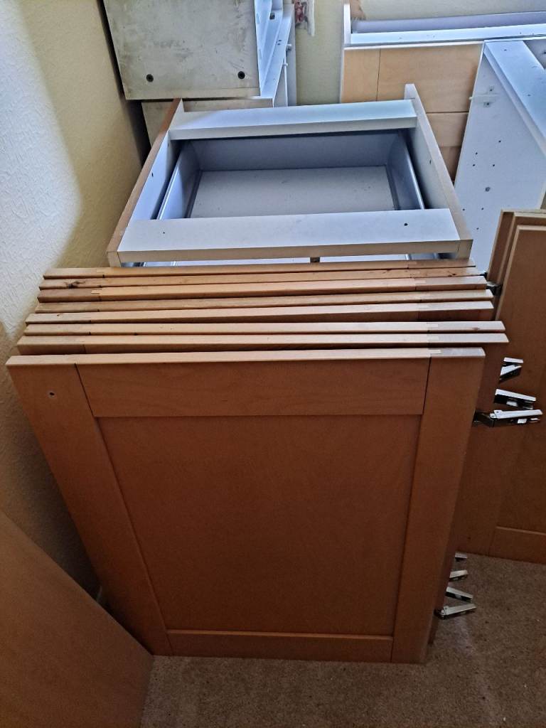 Solid Beech Kitchen  - Units & Doors - ALL OR NOTHING/MUST COLLECT BY 3RD AUGUST