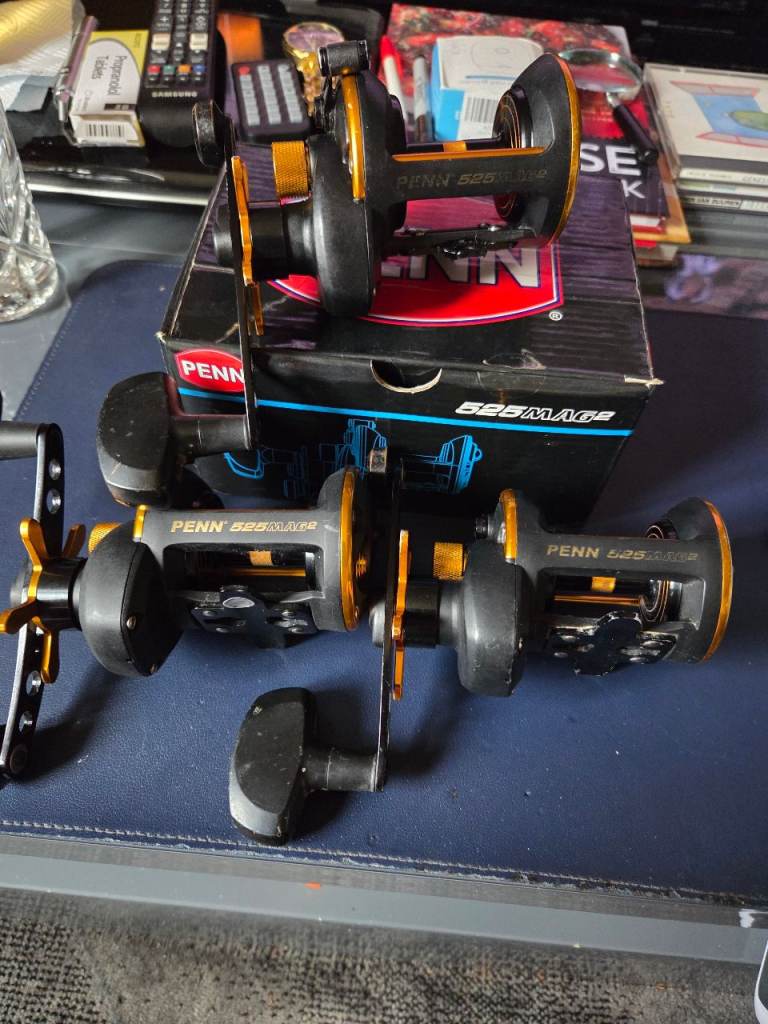 PENN 525mag2's X 3 OVERALL IN A NOT TO BAD USED CONDITION GOING AS A JOB LOT 