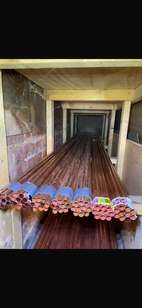 22mm copper pipe 3m Bundle 