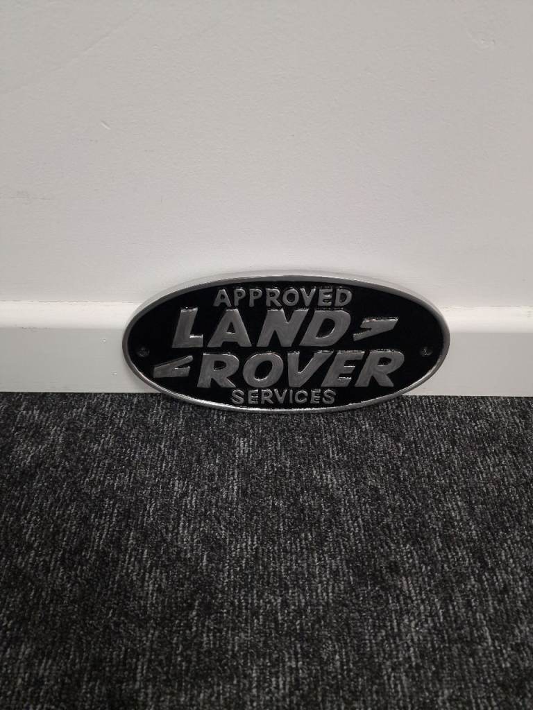 New Reproduction Land Rover Approved Services Wall Sign - Cast Aluminium