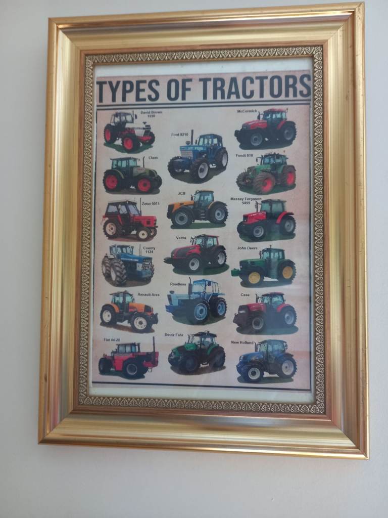 image for A Gold Framed Tractor Picture 