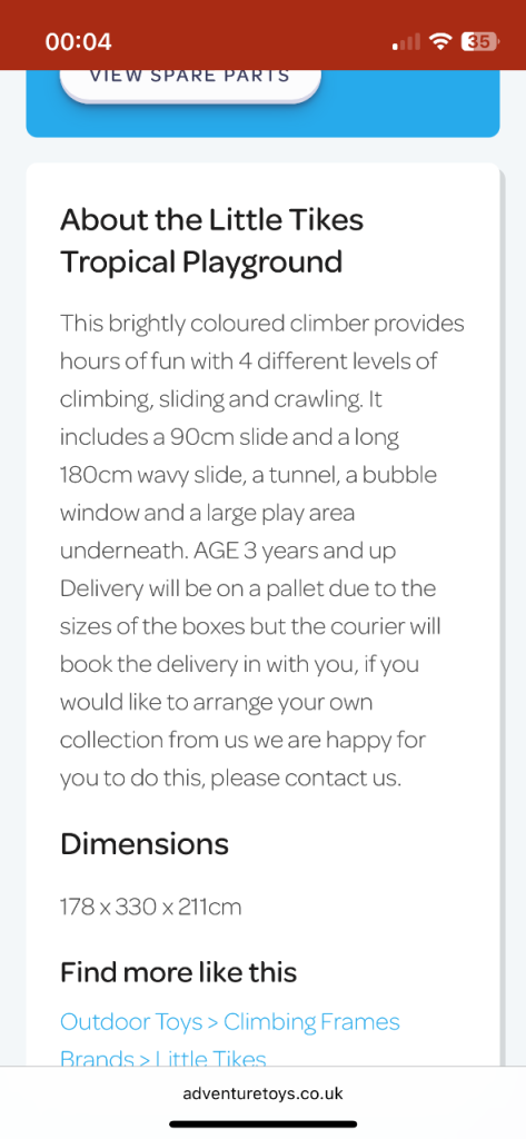 Little tikes tropical playground 