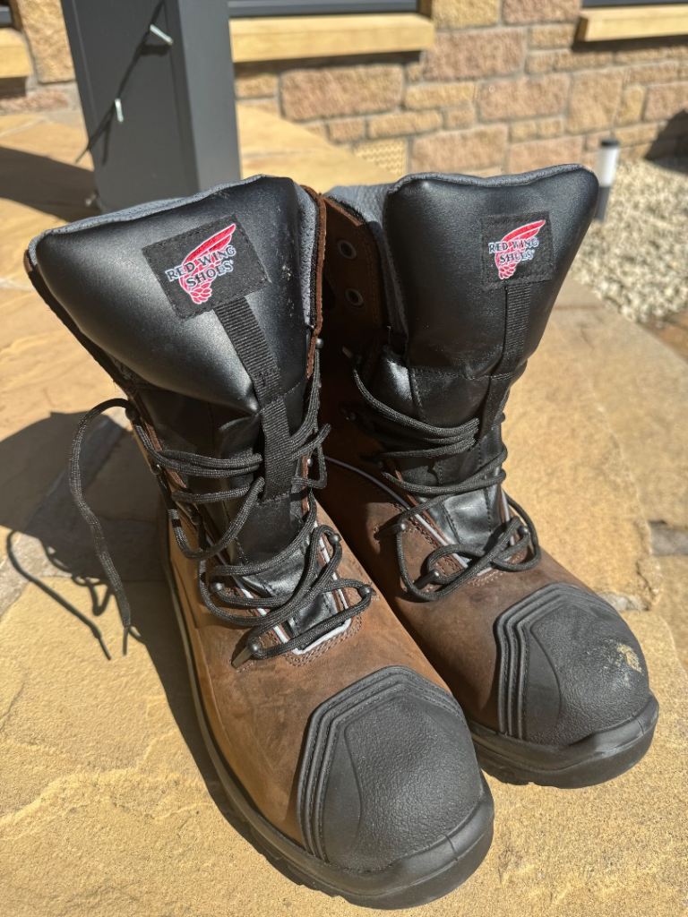 Red Wing Shoes 3239 Work Boots - Brown Leather, UK 10