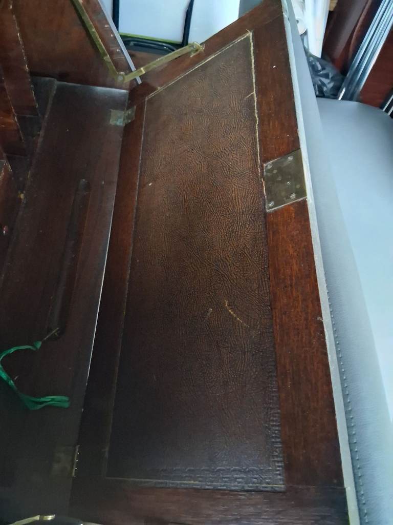 Vintage tall slim writing bureau