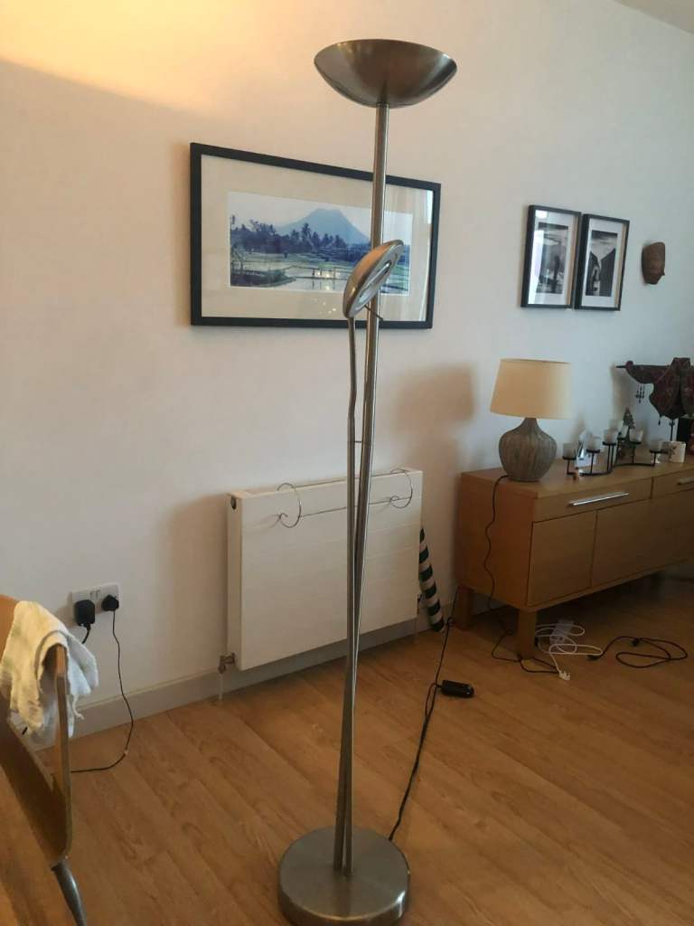 image for Metal Silver Lamp - Good Condition