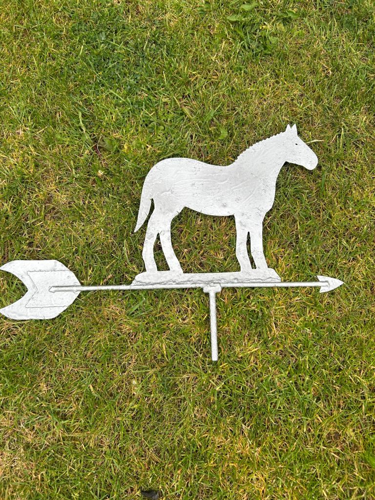 Metal Weathervane Horse Silver Ards £25
