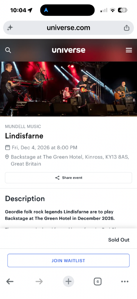 £60 EACH  Lindisfarne, Kinross Fri 4 Dec