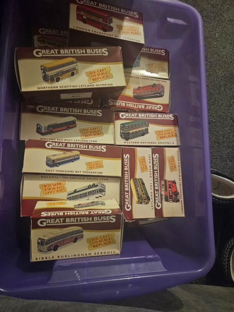 Great British Buses Diecast Set of 4 1:76 Scale with Boxes Massive Job Lot