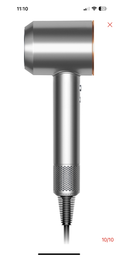Dyson supersonic hair dryer - Bright Nickle/copper