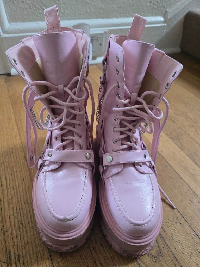 KOI Yami Pink Pastel Platform Boots
